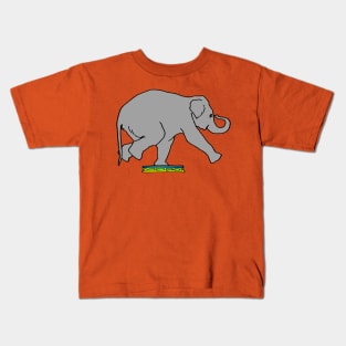 Circus Elephant, big grey elephant, Kids T-Shirt